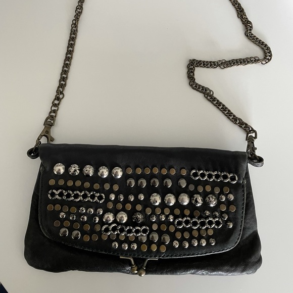 Maje black studded bag clutch - Picture 6 of 10